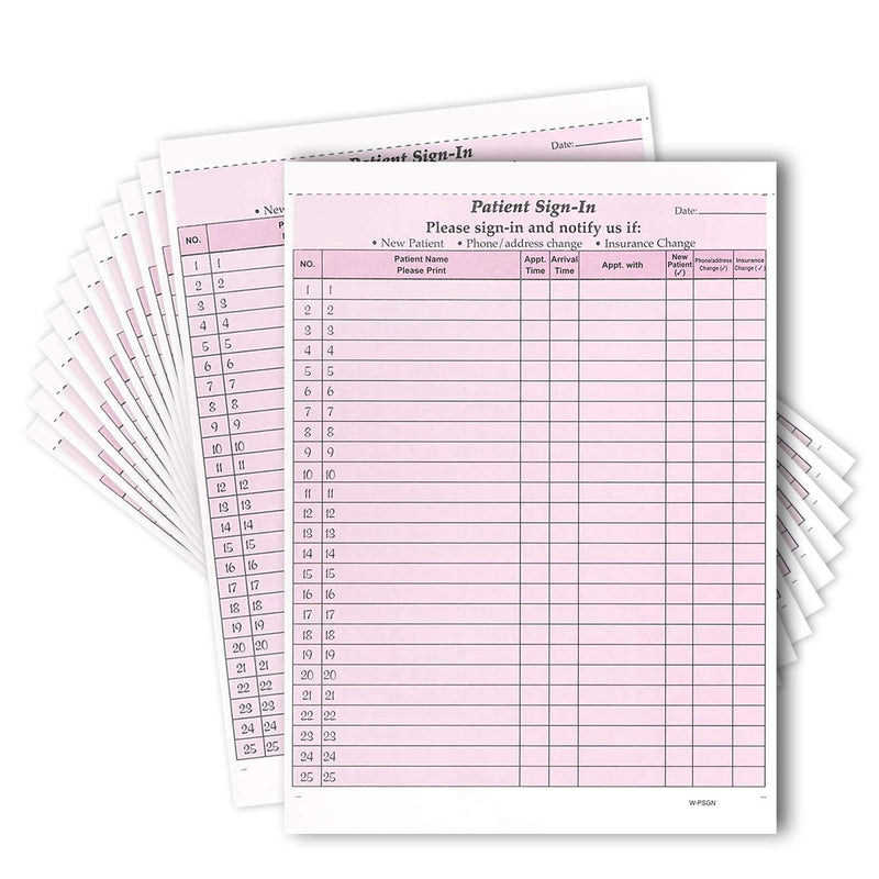 [Australia - AusPower] - NextDayLabels - NCR Carbonless 3 Part Patient Sign in Forms, HIPAA Approved and Compliant for Confidentiality in All Medical Offices. (Burgundy) Burgundy 