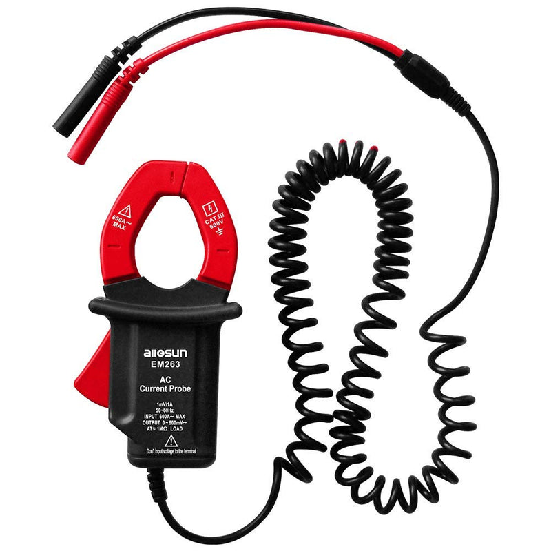[Australia - AusPower] - allsun AC Current Probe CAT III Max. Input 600A Multimeter Safety Test Lead 