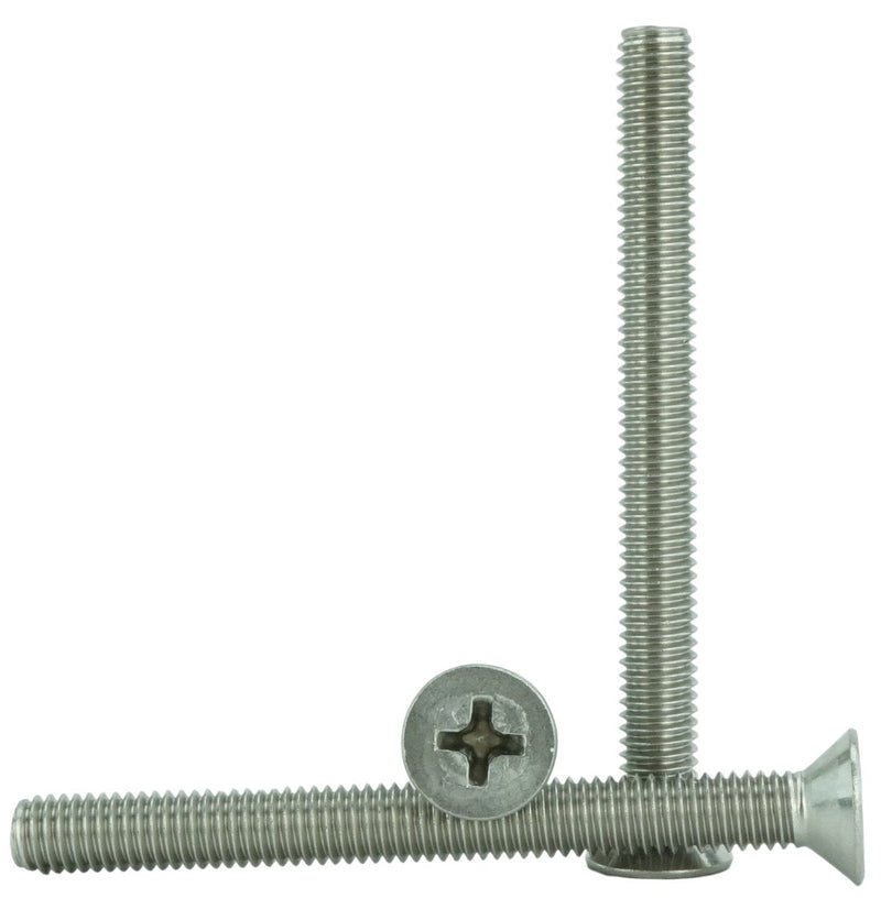 Stainless 10-32 x 2 (1/2" to 2" Lengths Available) Flat Head Machine Screws, Full Thread, Phillips Drive, Stainless Steel 18-8, Machine Thread (10-32 x 2) 10-32 x 2"