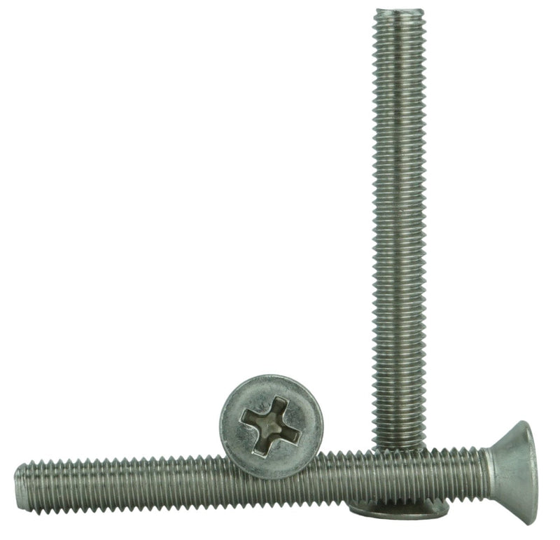 Stainless 10-32 x 1-3/4" (1/2" to 2" Lengths Available) Flat Head Machine Screws, Full Thread, Phillips Drive, Stainless Steel 18-8, Machine Thread (10-32 x 1-3/4") 10-32 x 1-3/4"