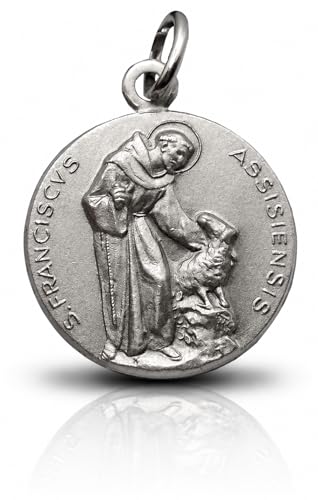 I G J Saint Francis of Assisi Medal - The Patron Saints Medals -100% Made in Italy St.Francis with The Wolf