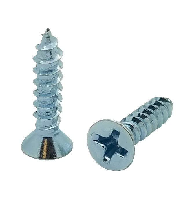 [Australia - AusPower] - 100 Qty #6 x 3/4" Flat Head Zinc Coated Phillips Head Wood Screws (BCP3) #6 x 3/4" 100 