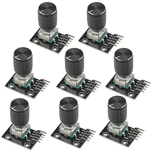 WMYCONGCONG 8pcs KY-040 360 Degree Rotary Encoder Module with Button Cap for Arduino Micro Controller Use