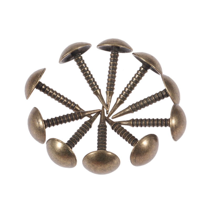 [Australia - AusPower] - dophee100Pcs Antique Brass Upholstery Tacks, Decorative Upholstery Nails Studs Pins for Furniture Sofa Beds Wood Crafts Cork Board DIY Projects, 0.32"x0.59" Style 4 
