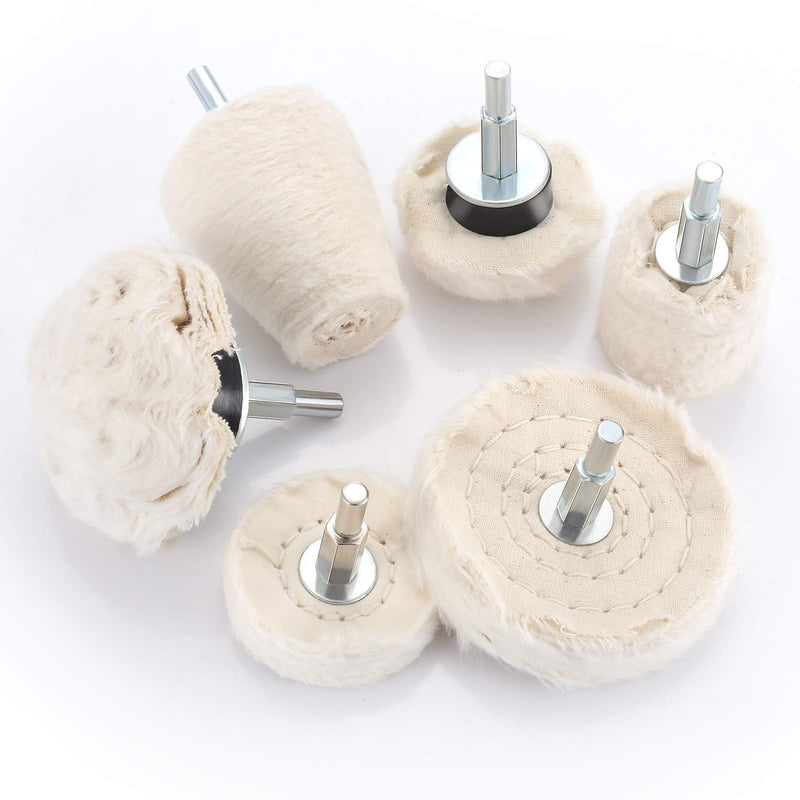 Polishing disc for drill, JTENG polishing attachment 6 part brush set conical cotton velvet polishing wheel polishing buffing pad for Manifold aluminum stainless steel chrome etc. | Conical polishing wheel polishing cone polishing buffing pad for mani...