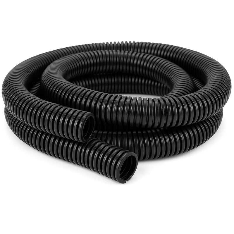 Electriduct 2" Flame Retardant Wire Loom Polypropylene Split Tubing Corrugated Conduit (48mm ID) - 10 Feet - Black 2 Inch
