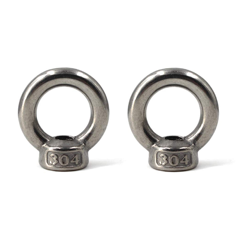 [Australia - AusPower] - M14 Ring Shape Lifting Eye Nut 304 Stainless Steel Threaded Nut Fastener-2 Pack M14 