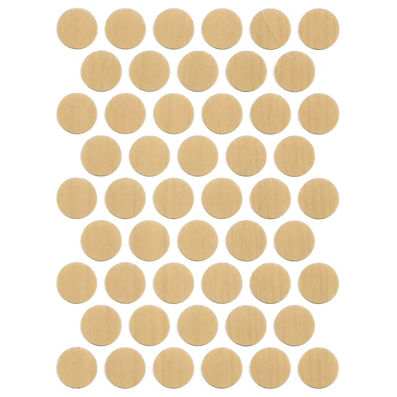 [Australia - AusPower] - Self Adhesive PVC Screw Cover Cap 9/16" (1 Sheet 50 caps) Maple Tree 