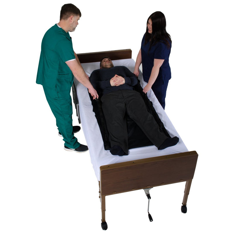 [Australia - AusPower] - Patient Aid 57" x 28" Tubular Reusable Slide Sheet with Handles - for Patient Transfers, Turning, and Repositioning in Bed - Sliding Draw Sheets to Assist Moving Elderly & Disabled 57x28 Inch (Pack of 1) 