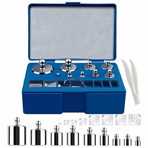 [Australia - AusPower] - GOTOTOP 17Pcs Calibration Weight Kit 211.1g 10mg-100g Grams Precision Scale Calibration Weight Set Test Jewelry Scale 