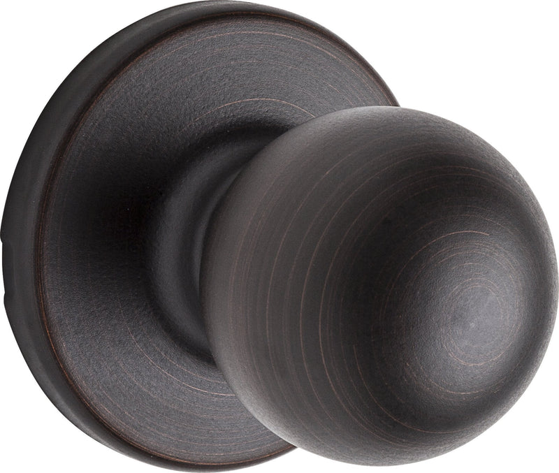 Kwikset Polo Interior Passage Door Knob, Handle For Closet and Hallway Doors, Non-Locking Doorknob, Venetian Bronze 1 Pack