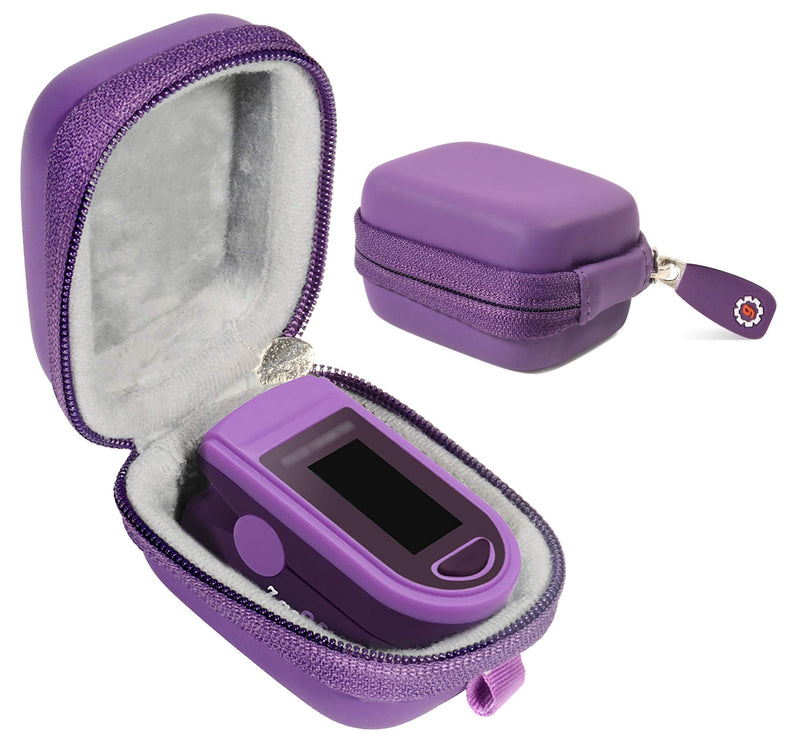 [Australia - AusPower] - Fingertip Pulse Oximeter Case only for Zacurate Pro 500DL, 500BL, Childrend, Facelake FL400 t. FL350, CMS500DA, mibest, Innovo Deluxe, Santamedical, ANKOVO, CONTEC, Metene Purple 