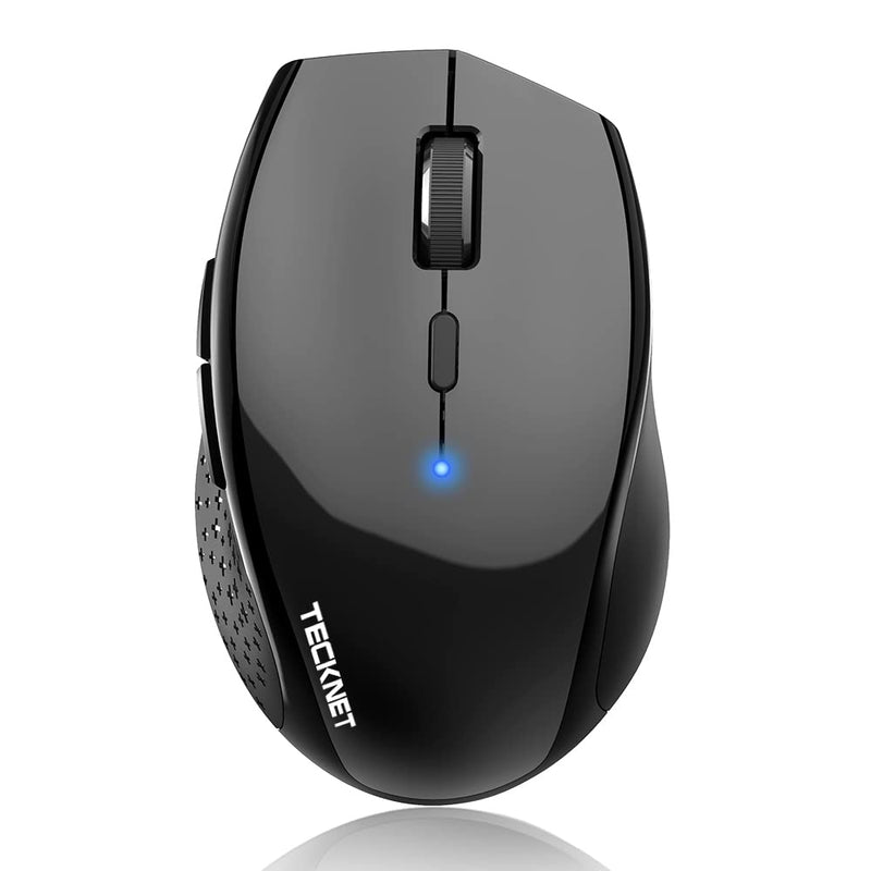 [Australia - AusPower] - TECKNET Bluetooth Mouse, 3200 DPI Computer Mouse, 2-Year Battery Wireless Mouse 6 Adjustable DPI, 6 Buttons Compatible with Laptop/Windows/Computer Black 
