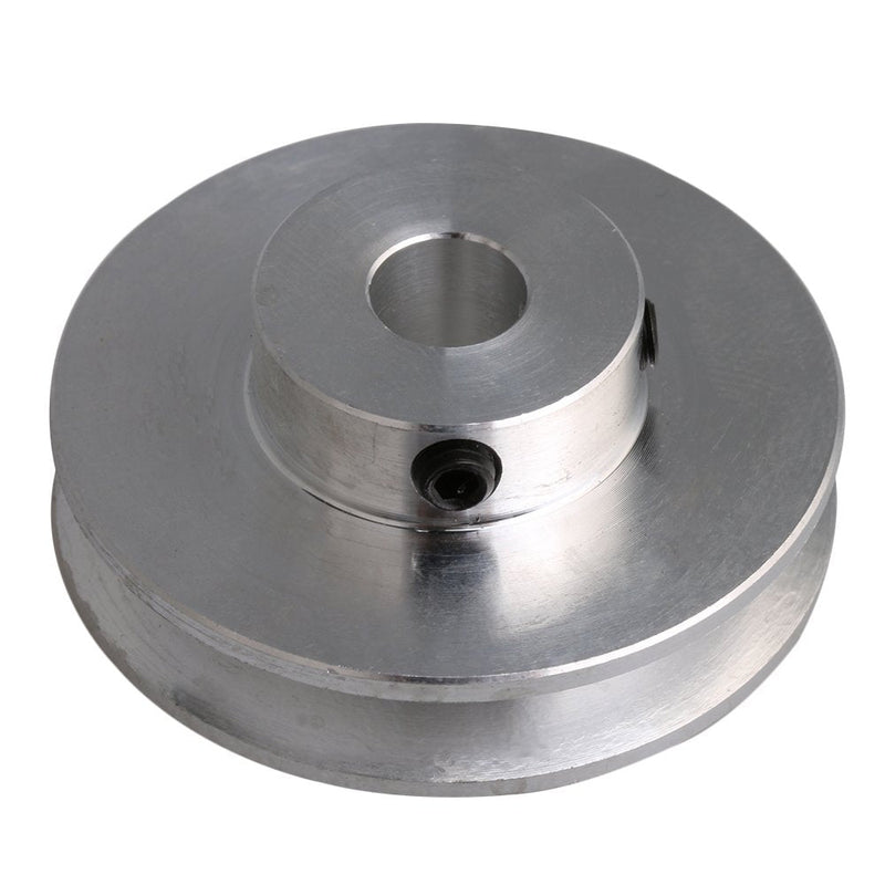 [Australia - AusPower] - CNBTR 8mm Fixed Bore Single Groove Pulley Wheel Silver Aluminum Alloy 41x16x8mm for Motor Shaft 3-5mm PU Round Belts 41*8mm 