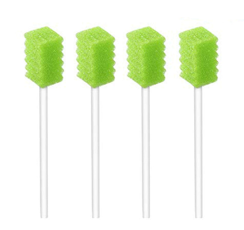 [Australia - AusPower] - (250 Pack) Disposable Oral Swabs, Sterile Dental Sponge Swabsticks Unflavored for Mouth, Gum Cleaning. 250green 