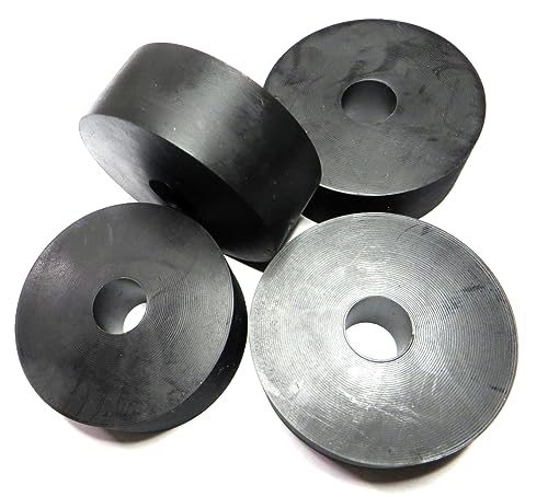 4-Pack - Made in USA - Premium Quality Multi-Purpose Rubber Spacer, 2" OD x 1/2" ID x 3/4" Thick (AVW-X19-16), for Home-Industrial-Automotive-Marine & More! Buy The Best!
