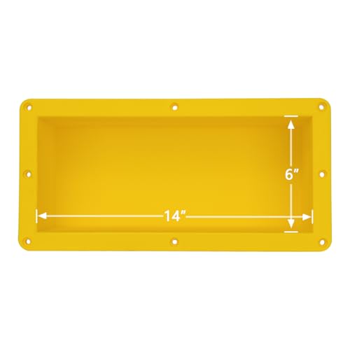 Uni-Green Ready Tile Small Shower Niche Footrest 16" x 8" x 4"（Inside 14" × 6" × 4"） for Foot Rest and Soap Holder Recessed Wall Niche Insert, Tileable Niche for Shower Shaving.