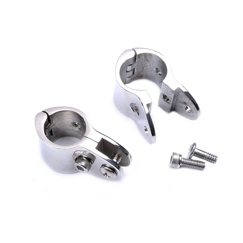 Mxeol Bimini Top Fittings,Bimini Top Rail Mounts Jaw Slide,Eye End Caps External Stainless Steel Pair 1" Jaw Slide