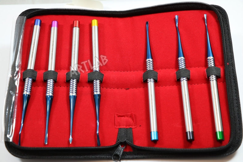 [Australia - AusPower] - 7 PC Precise German Premium Dental Elevator PROXIMATORS Orthodontic PDL Luxating Root Elevator Periotome Luxation for Tooth Extraction Extracting German 