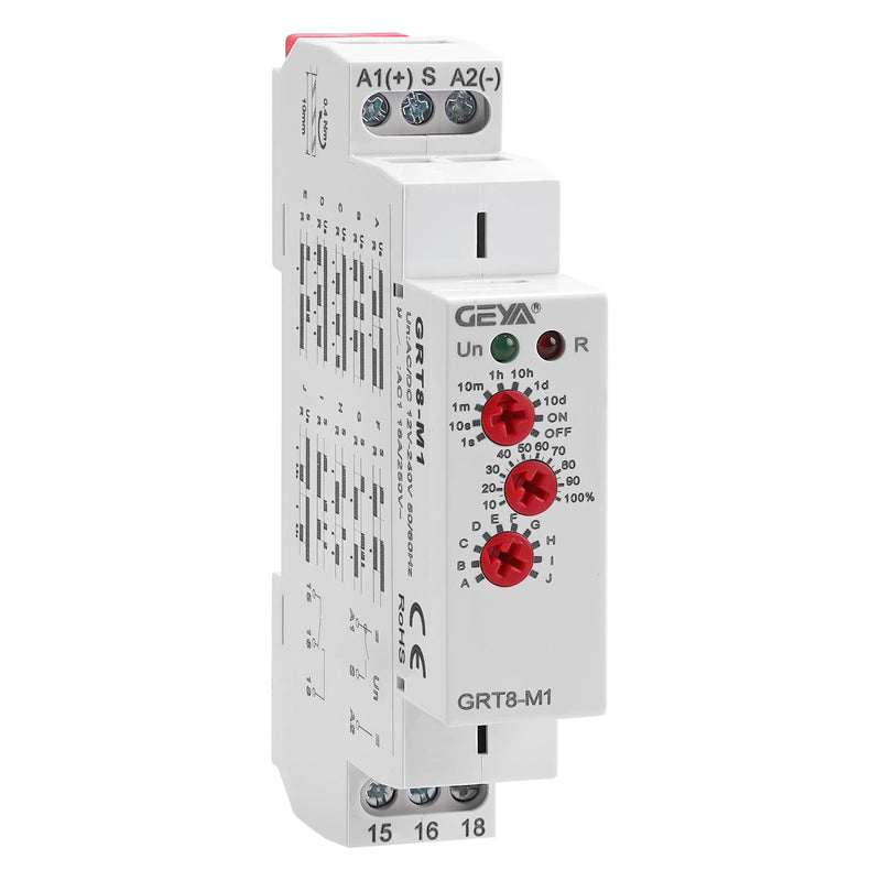 16A Multifunction Time Relay with 10 Function Choices AC/DC12V-240V Relay(GRT8-M1,AC/DC12V-240V) GRT8-M1,AC/DC12V~240V