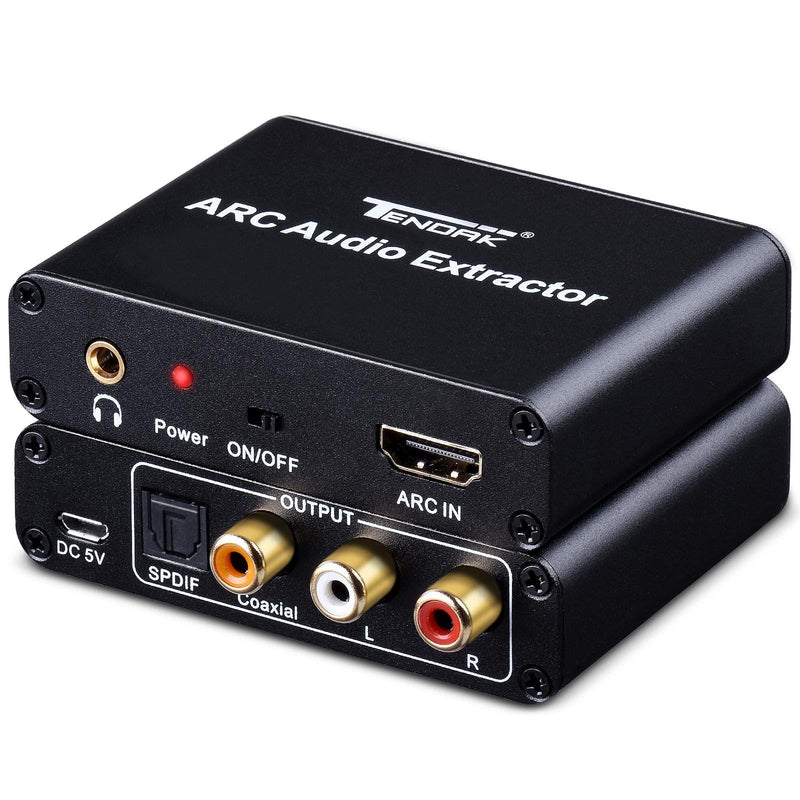 [Australia - AusPower] - HDMI ARC Adapter, Tendak ARC Audio Extractor with Digital Optical TOSLINK SPDIF/Coaxial and Analog 3.5mm L/R Stereo Audio Converter for HDTV Soundbar Speaker Amplifier 