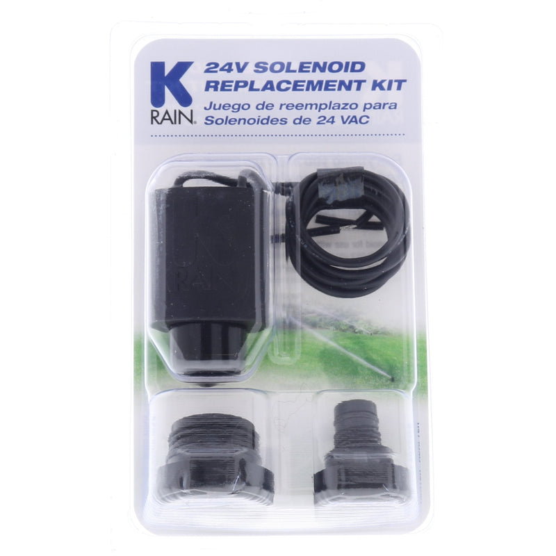 [Australia - AusPower] - K Rain Replacement 24V Solenoid with Universal Adapters for Irrigation Electric Valves Plastic 