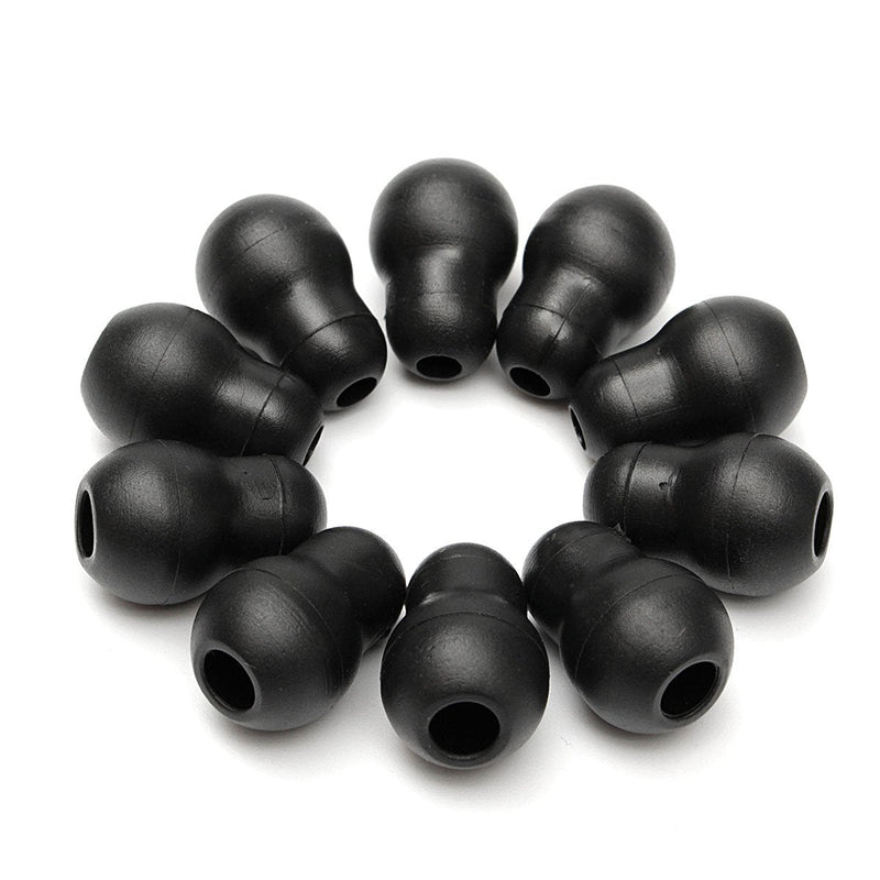 [Australia - AusPower] - 10pcs 2cm Silicone Black Super Soft Earplug Eartips Earpieces For Littmann Stethoscope 