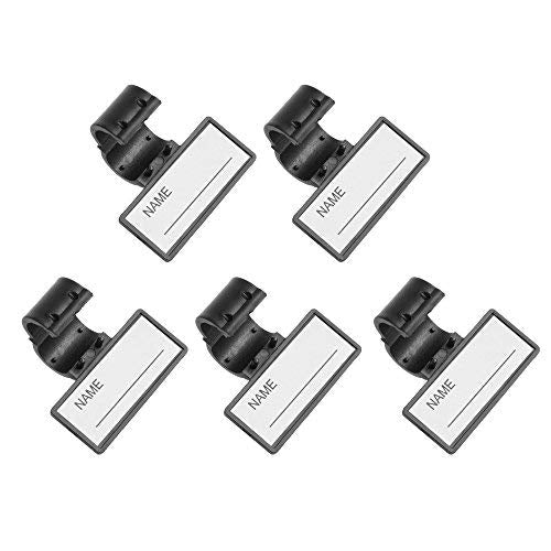 [Australia - AusPower] - Beautyflier 5 Pcs Plastic Name ID Identification Tag Clip for Stethoscope Tube Replacement Accessories (Rectangle) 