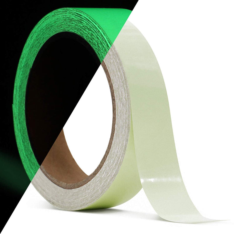 [Australia - AusPower] - Glow in The Dark Tape 30 ft x 1 inch,Fluorescent Tape, Premium Quality Non-Toxic, Waterproof Stickers for Stairs,Walls,Steps and Exit Sign 