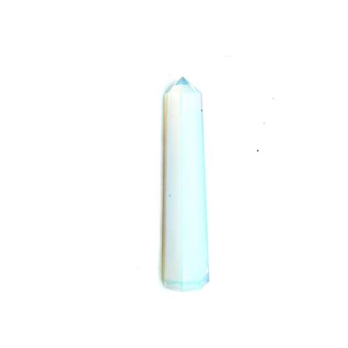 Jet Opalite Obelisk Tower (Approx. 3–3.5 Inch) – Polished Milky Iridescent Crystal Decorative Tower for Home & Office