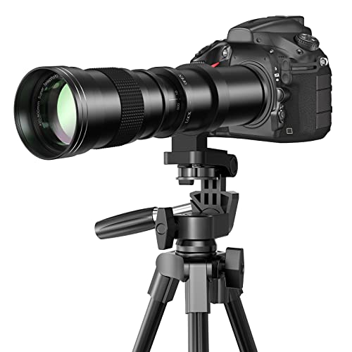 E 420-800mm F8.3 Telephoto Zoom Lens(MF)+ T-Mount for Sony a7 IV-III/ZV-E10/a7R V/a7C II/a7R IV/a7S III/a1/a9 III/a6400/a6100/a9 II/a7 II/a6000/NEX-6/NEX-5/Alpha-Manual Focus Mirrorless Cameras Lens 420-800mm For Sony E-mount