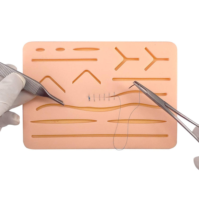 [Australia - AusPower] - Medarchitect Upgraded Large 3-Layer Suture Pad with Wounds for Practicing Suturing - Not Easily Separate, Tear or Rip (with Anti-Slip Based) 