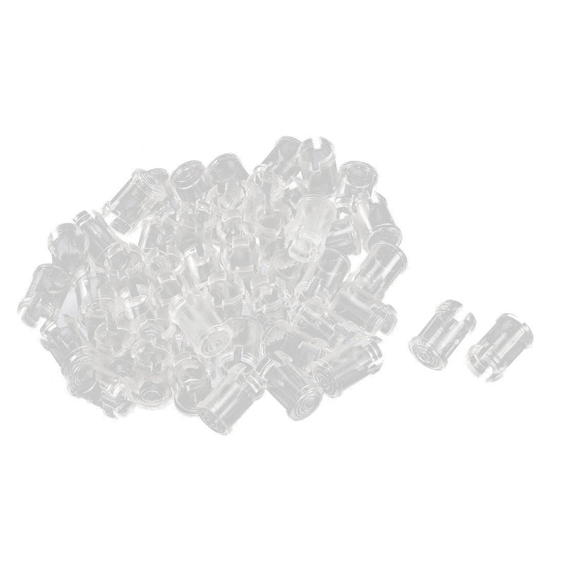 [Australia - AusPower] - uxcell 50Pcs Lamp Socket Light-emitting Diode Holder Clip Bezel Mount 5mm LED Holders Panel Display Plastic Clear 
