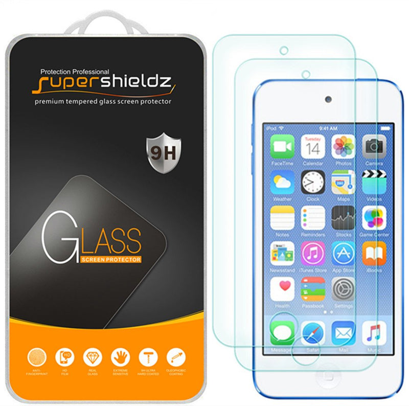 [Australia - AusPower] - Supershieldz (2 Pack) Designed for Apple New iPod Touch (7th Gen 2019 Released, 6th and 5th Generation) Tempered Glass Screen Protector, Anti Scratch, Bubble Free 