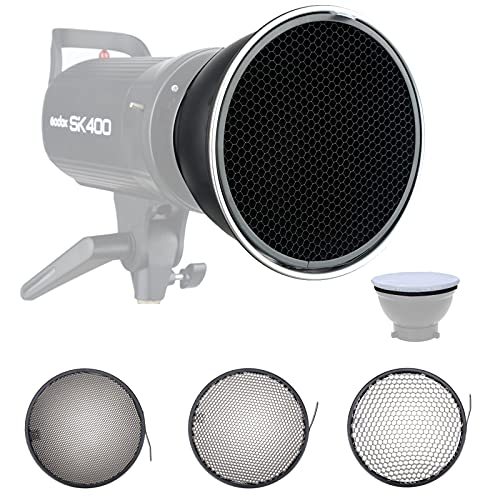 Godox Standard Reflector 7"/18cm Diffuser with 20/40/60 Honeycomb Grid
