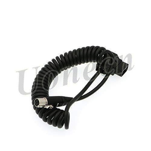 [Australia - AusPower] - Uonecn ARRI RED Camera Monitor Power Cable Mini XLR 4 Female to D-tap Spring Cable for TV LOGIC VFM-058W/ TV LOGIC VFM-056W 