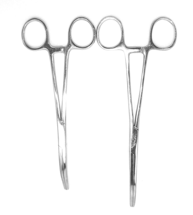 [Australia - AusPower] - SURGICAL ONLINE 2pc Fishing Set 8" + 10" Curved Hemostat Forceps Locking Clamps Stainless 