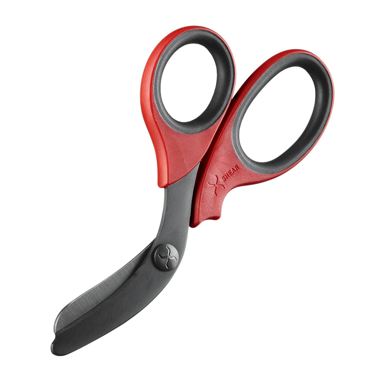 [Australia - AusPower] - xShear® 7.5” Extreme Duty Trauma Shears - Black Titanium Coated Blades, The perfect scissors for the Paramedic, EMT, Nurse or any Emergency Healthcare Provider (Red/Black) Red/Black 