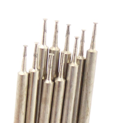 [Australia - AusPower] - 1mm T Shape Head Diamond Grinding Bits 3/32" inch shank Stone Engraving Accessories Tool Head Diameter:1mm 