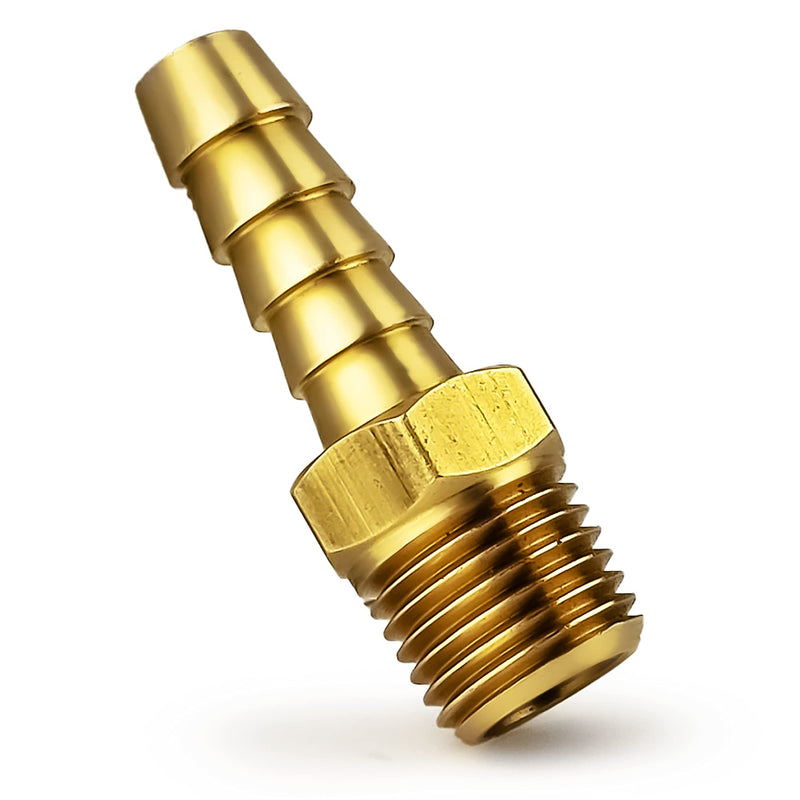 Five Oceans Brass 1/4-Inch NPT Universal Boat Fuel Tank Connector, 3/8-Inch Barb Hose, Fits Most Portable Marine Fuel Tanks - FO4277 1/4 NPT to 3/8 Barb