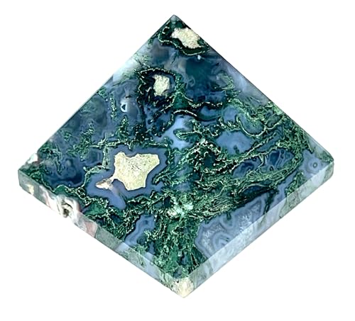 Moss Agate Pyramid – 2 Inch Crystal, Taurus Birthstone, Heart Chakra