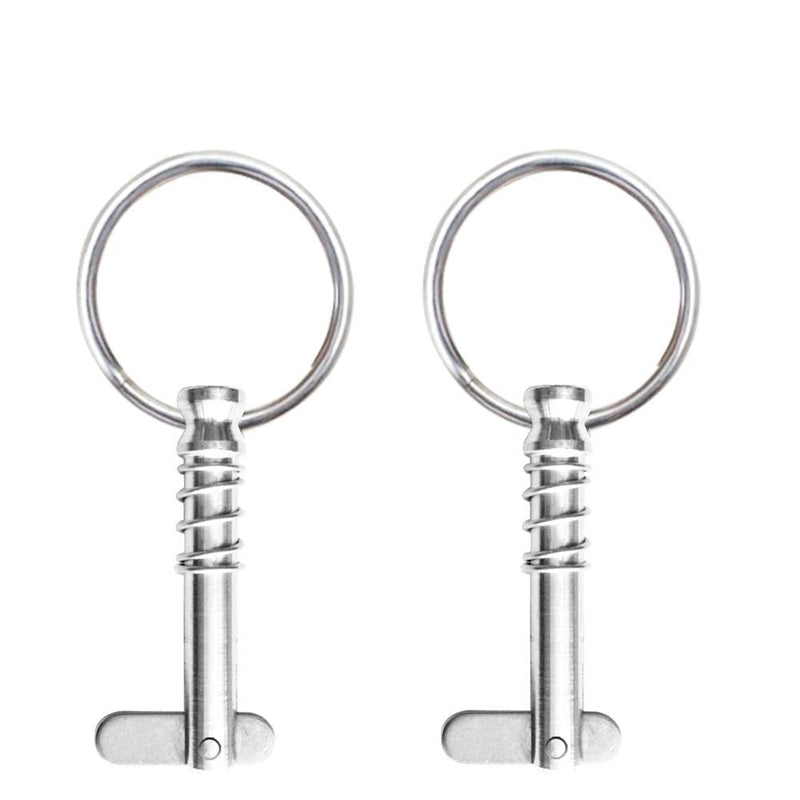 [Australia - AusPower] - 2 Pack Quick Release Pin 1/4" diameter w/ Drop Cam & Spring, Overall Length 1.5", Usable Length 1",Full 316 Stainless Steel, Bimini Top Pin, Marine Hardware, All Parts are Made of 316 Stainless Steel 