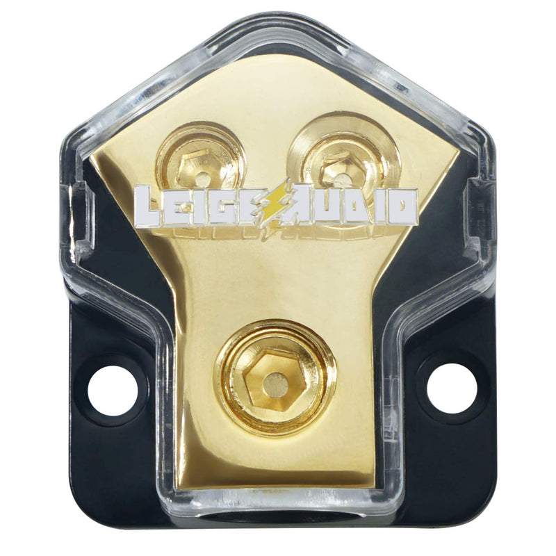 [Australia - AusPower] - LEIGESAUDIO 0/2/4 Gauge in 4/8 Gauge Out 2 Way Amp Copper Power Distribution Block for Car Audio Splitter (1PACK) 1PACK 