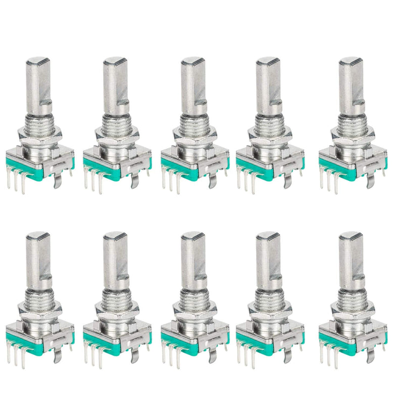 [Australia - AusPower] - 10 Pcs EC11 Rotary Encoder Dode Switch Audio Digital Potentiometer with Switch - 20MM 