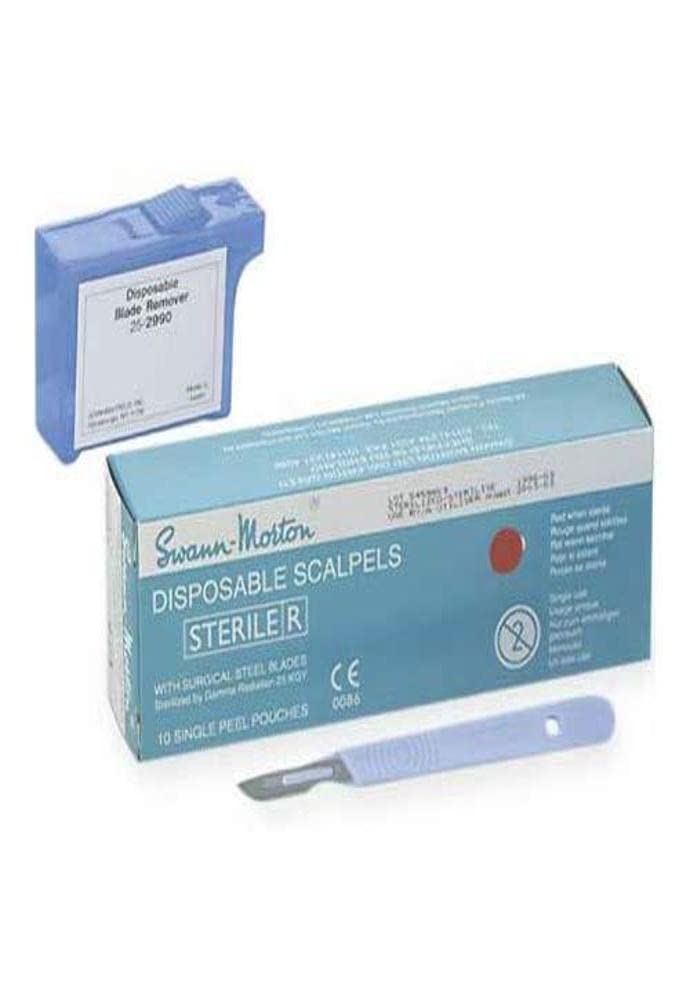 [Australia - AusPower] - Dynarex 75785 Disposable Scalpels, Sterile, Number 15, Pack of 10 