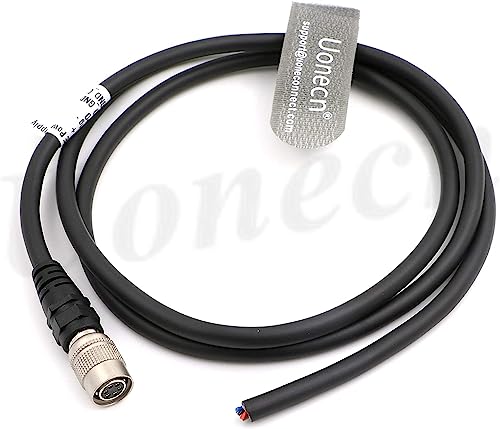 Uonecn HR10A-7P-6S Hirose 6 Pin Female to Open End Cable, Industrial Machine Vision Power I/O Trigger Cable, High Flex Shielded for Basler, Keyence, Cognex, Sony CCD, Hikvision, 3.3FT/1m Straight 6 Pin