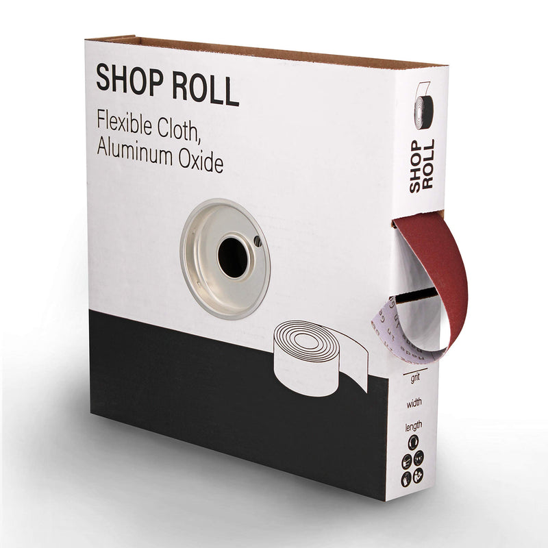 VSM 1-1/2" x 50yd (150'), 240 Grit (Very Fine) Aluminum Oxide Sanding Shop Roll, F-Weight Cotton Cloth Backed Sandpaper Roll for Hand Finishing, Woodworking, Metal Working, Polishing