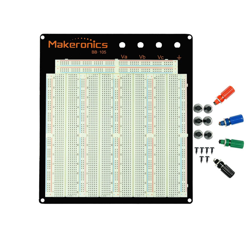 [Australia - AusPower] - 3220-Point Solderless Breadboard Black 