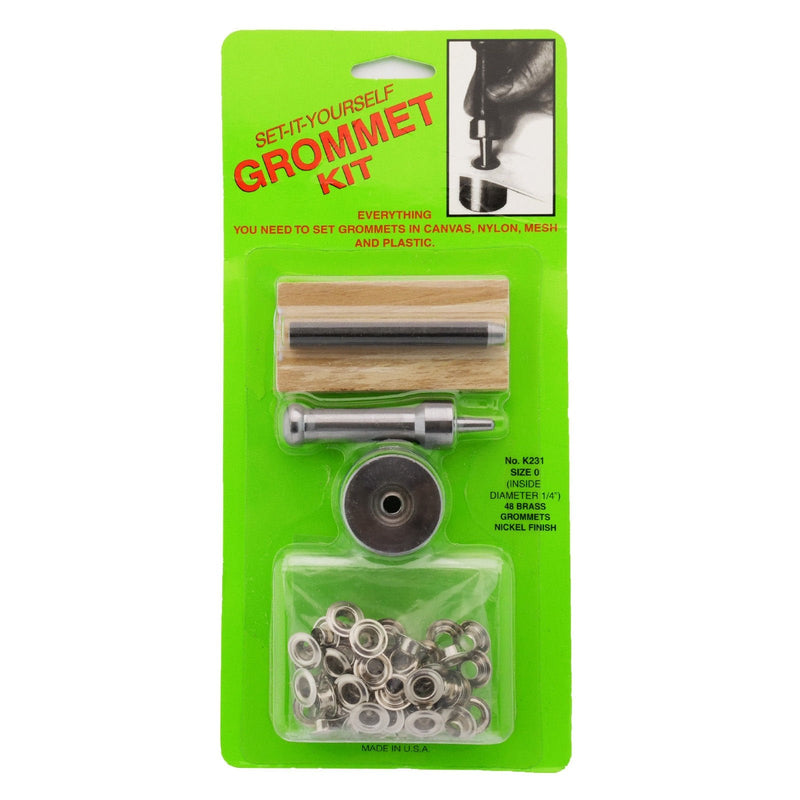 [Australia - AusPower] - C.S. Osborne Set-It-Yourself Grommet Kit K231-0, 1/4" Hole, W/Nickel Grommets 