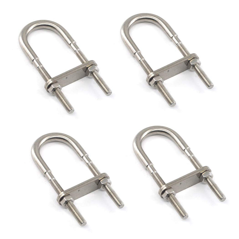 [Australia - AusPower] - 304 Stainless Steel U Bolt Set M5x78 Marine Boat Deck Hardware 4PCS 